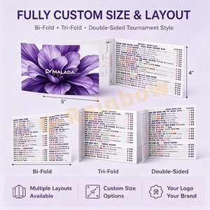 Cartes de règles de Mahjong OEM & ODM pour débutants, conception personnalisée, impression grand format 2026, roses - Product Image 2