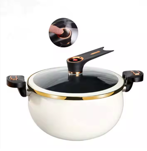 Soupe à micro pression classique et marmite en métal émaillé en céramique pour cuisinière à gaz et à <span class=keywords><strong>induction</strong></span> avec couvercle - Product Image 4