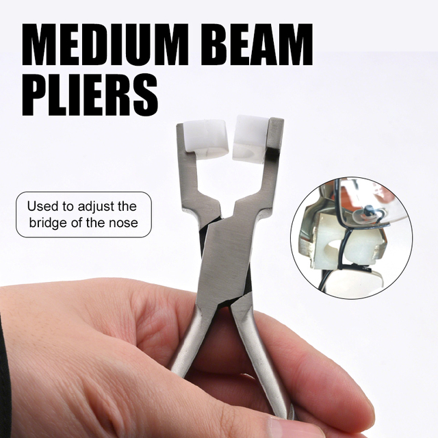 Optical Accessories Eyeglass Repair Tools Stainless Steel Medium Beam Pliers R-AB26 Glasses Repair Instruments
