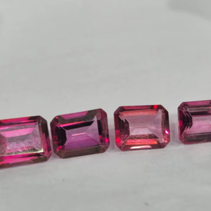 พลอยสีชมพูพลอยเทียมทรงแปดเหลี่ยม9x7สีมรกตเจียระไนแบบธรรมชาติคุณภาพสูงสำหรับทำเครื่องประดับผลิตจากอินเดียโดยตรง - Product Image 1