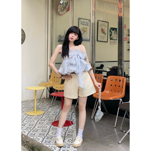 Low Moq <b>Women</b> <b>Shorts</b> Set Regular Fit High Waist Breathable 100% Cotton Premium Quality Private Label Vietnam Supply Factory - Product Image 5