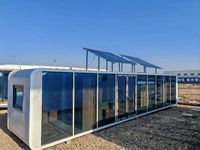 Maison conteneur modulaire mobile de 20 pieds et 40 pieds avec panneau solaire, pour appartement et hôtel, design moderne, structure en acier