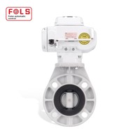 Vanne papillon électrique en CPVC conforme à la norme nationale Fulais DN50-DN300, vanne de protection environnementale pour conduite d'eau à température ambiante