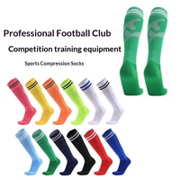 Chaussettes de football longues en tricot pour hommes, adolescents et enfants Two Wolves, antidérapantes, absorbant la transpiration, pour l'entraînement sportif et les compétitions