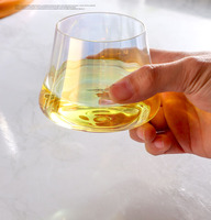 Verres à vin rouge en cristal électroplaqué, faits à la main, aux couleurs éblouissantes, inspirés du luxe, avec pied cannelé, pour 301-400 ml
