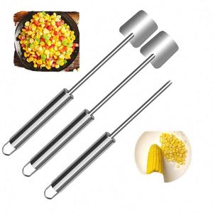 Nouvel Outil de Cuisine Multifonctionnel Semi-Automatique en Acier Inoxydable Argenté pour Couper, Trancher et Granuler le Maïs – Outils pour Fruits et Légumes - Product Image 1