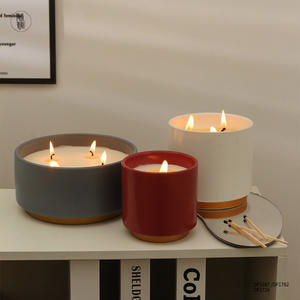 Bocaux à bougies parfumées en céramique personnalisés, cylindriques, 520 ml, 1000 ml, 1550 ml, vides, décoration d'intérieur DF1687 DF1782 DF1726 - Product Image 3