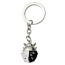 Llavero Ladybird de plástico blanco y negro para niños y adultos - Product Image 3