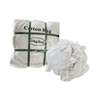 Temizlik için beyaz tişört paçavra pamuk silme makinesi paçavra pamuk paçavra üst 3 fabrika çanta