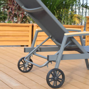 Chaise longue <span class=keywords><strong>de</strong></span> plage empilable, chaise longue <span class=keywords><strong>de</strong></span> <span class=keywords><strong>bord</strong></span> <span class=keywords><strong>de</strong></span> piscine, chaise longue <span class=keywords><strong>de</strong></span> jardin avec roulettes - Product Image 4