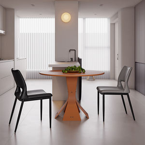 Kursi Makan gaya minimalis Nordik, kelas atas Modern dengan sandaran krim hitam, lampu meja makan pertengahan abad mewah - Product Image 6