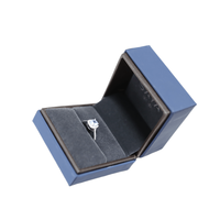 Boîte à bijoux LED en matériaux recyclés pour bagues, colliers et fiançailles, avec doublure en éponge, idéale pour les cadeaux féminins - Vente en gros