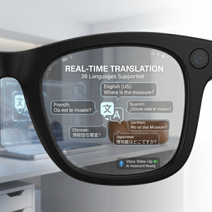 Lentes Inteligentes con IA, Cámara de 8MP, Grabación de Video 1080P, Lentes de Sol Bluetooth, Auriculares Digitales <span class=keywords><strong>VR</strong></span> AR con Cancelación de Ruido - Product Image 3