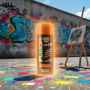 Fluor Spray Paint 200ml Orange Fluorescent Multi Surface Art Paint - Product Image 2