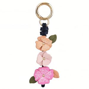 Exquisito Bolso de Cuero PU, Accesorios Retro Estéticos para Llaveros, Dijes de Flores para Bolsos de Mujer - Product Image 4