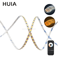 Bande LED SMD 12v 24v 2835 120 240LED Éclairage intérieur flexible bicolore à haut lumen, éclairage décoratif