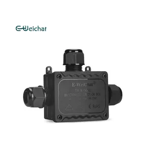 EW-M2068(L)-T T shape 3 way Electric Box Plastic Power Cable Led Landscape Lighting Small Box Waterproof Ip68 Junction Box