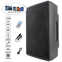 Altavoz profesional inalámbrico de 500W y 15 pulgadas, subwoofer con Bluetooth para Karaoke, Caja Activa para DJ, sistema de sonido PA TWS-MIC + FM + ECHO Bocina
