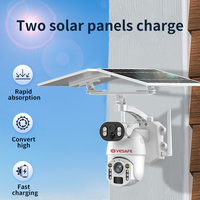 Caméra de sécurité extérieure VESAFE étanche PTZ vision nocturne 6MP zoom 60X alimentée par énergie solaire et batterie IA avec application Ubox