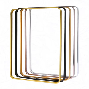 批发型材方形铝图片照片镜框型材银色黑色金色铝框镜子 - Product Image 4