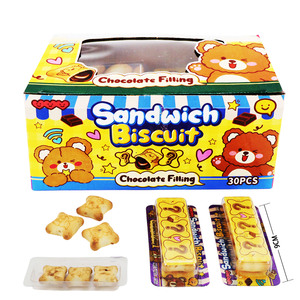 Biscotti Sandwich Ripieni al Cioccolato a Forma di Orso, Snack per Bambini, Confezione Singola - Product Image 4