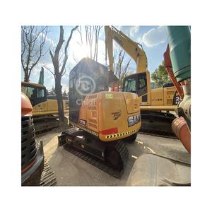 Excavadora sobre orugas SANY SY75C de segunda mano de 7,5 toneladas con motor Isuzu, bomba Kawasaki y motor, 1 año de garantía a la venta - Product Image 1