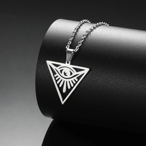 Ojo <span class=keywords><strong>de</strong></span> <span class=keywords><strong>Horus</strong></span> Collar Colgante Collar <span class=keywords><strong>de</strong></span> acero inoxidable <span class=keywords><strong>Amuleto</strong></span> para la amistad <span class=keywords><strong>de</strong></span> fe - Product Image 2