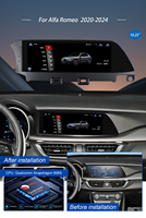 Radio para Auto Android con Carplay para Alfa Romeo Stelvio Giulia 2017-2020, Pantalla de 10.25 Pulgadas, GPS, Navegación, Reproductor Multimedia de Video