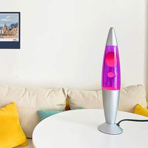 โคมไฟลาวาโลหะ16นิ้วสไตล์ยุโรปอเมริกันโคมไฟ LED ตกแต่งโต๊ะสำหรับห้องนอนบรรยากาศการหลอมขี้ผึ้ง - Product Image 4