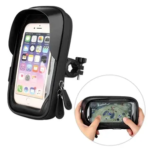 Universele Fiets Mobiele Mount Touchscreen 360 Graden Fiets Telefoon Houder Waterdichte Motorfiets Telefoon Houder Met Tpu Voor Iphone