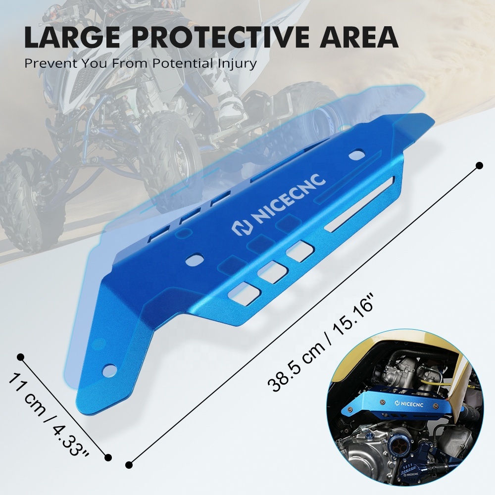 Mid Pipe Heat Shield Guard Protector – Fits Yamaha Raptor 700 R/SE 2015-2024