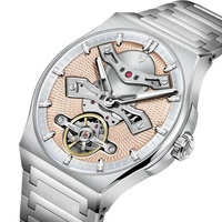 Pagani Design PD-YS028 Vollautomatisches Business-Armbanduhr aus Edelstahl mit Skelett-Zifferblatt, Chronograph, Wasserdicht, Sportlich, Hip-Hop-Stil