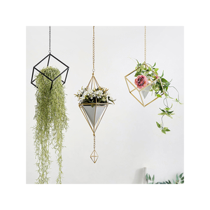 1 support de planteur personnalisé en métal, grand support décoratif pour salon et jardin, étagère pour plantes, Pots de fleurs dorés - Product Image 4