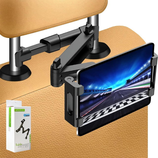 Headrest Mount Holder with 360° Adjustable Rotating Car Headrest Tablet Holder for Smartphones, Tablets,iPad,Galaxy Tab