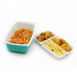 1000ml kunden spezifische bunte Einweg-Plastik-<span class=keywords><strong>Bento</strong></span>-Verpackung Doppelschicht-Brotdose - Product Image 1