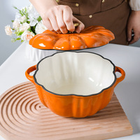 Marmite à soupe en fonte émaillée en forme de citrouille, multifonction, design de luxe léger, compatible induction, universelle