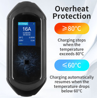 Chargeur EV portable Tesla/Type 2/Type 1/GBT 16A réglable 3,5 kW-22 kW IP65 TPU intelligent et rapide avec application WIFI