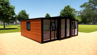 XH Moderne Modulaire Extensible Pliant Mobile Salon/Bureau Camping Pods Conteneur Préfabriqué Petites Maisons Prêt Navire Kit Maison En Acier