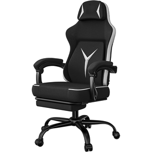Fauteuil de jeu ergonomique pas cher pour PC avec tissu respirant et siège pivotant pour adolescents gamers - Product Image 1