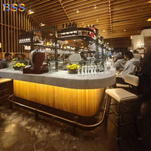 Ideas de mostrador de tienda de sushi, luz Led fantástica, comida rápida en forma de U, Club de vinos, aeropuerto, Hotel, Restaurante <span class=keywords><strong>Español</strong></span>, Mostrador de Bar de cócteles - Product Image 3