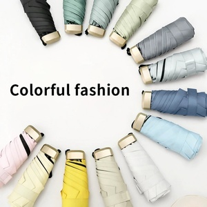 Lightweight 3 Fold Straight Handle Fully-Automatic Windproof UV Protection Compact Pocket <b>Umbrella</b> for Business Gifts and Purse - Product Image 4