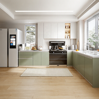 Cuisine modulaire Jianou avec four encastré, évier en panneau MDF écologique, design de cuisine extérieure, rangement multifonctionnel