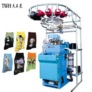 Mejor rb 6ftp Terry calcetín liso tejer máquina de producción Korea_Socks_Knitting_Machine_Manufactures