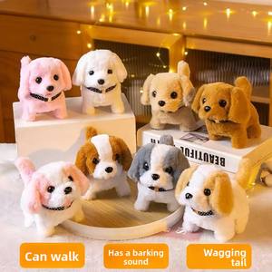 Chiot électrique en peluche de simulation pour chien qui peut marcher aboyer et remuer la queue enfants jouet chien magasin Offre Spéciale vente en gros - Product Image 3