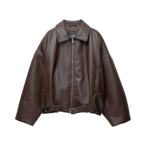 Chaqueta de Mujer, Primavera, Casual, Retro, de Cuero Sintético, Prenda Exterior Moderna - Product Image 1