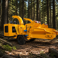 Machines de jardinage, matériel d'aménagement paysager, broyeur de biomasse mobile diesel-hydraulique, broyeur de bois