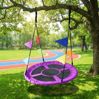 Balançoire ronde réglable en alliage avec cordes suspendues pour enfants, idéale pour les jardins d'enfants, la maison et les parcs extérieurs