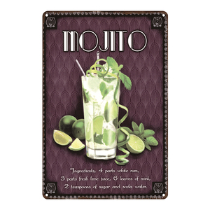 Panneaux en métal pour bière, vin, <span class=keywords><strong>cocktail</strong></span>, rhum, décoration de bar, fête, panneaux en étain vintage, décoration murale pour club, maison, peinture, <span class=keywords><strong>plaque</strong></span>, affiche de gin - Product Image 2