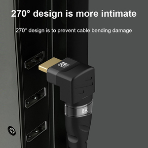 8K 90/270 Degree 48 Gbps HDMI2.1 Adapter Male-to-Male Compatible For Laptop Mobile Phone 8K/60Hz 4K/120Hz <strong>HDMI</strong> Cable HDTV - Product Image 3