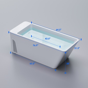 Baignoire intelligente tout-en-un en acrylique avec WIFI, pour bain froid et thérapie par eau froide, équipée d'un refroidisseur de 1 CV pour usage en salle de sport - Product Image 3